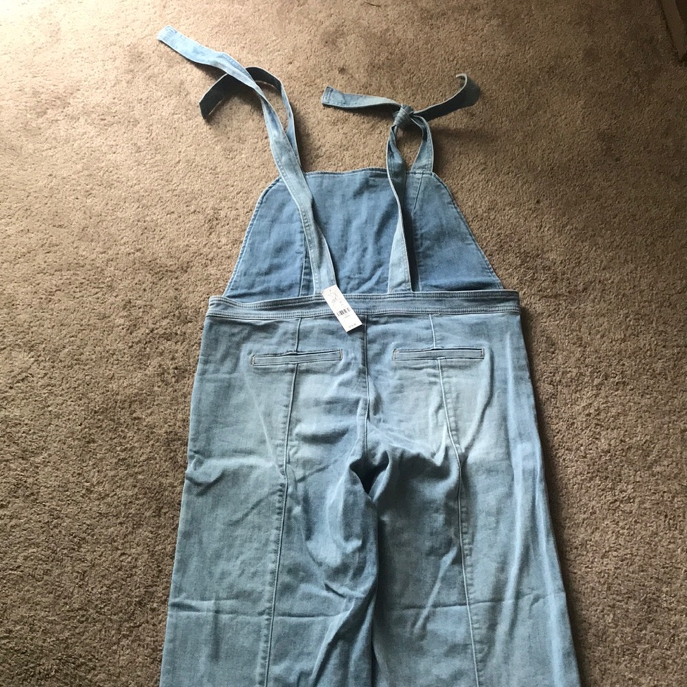 Large blue denim overall